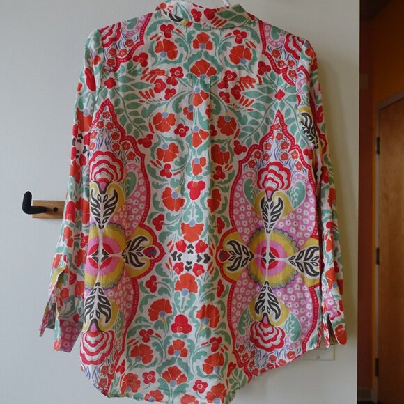 Boden linen floral shirt 4P 4 petite - Picture 13 of 16